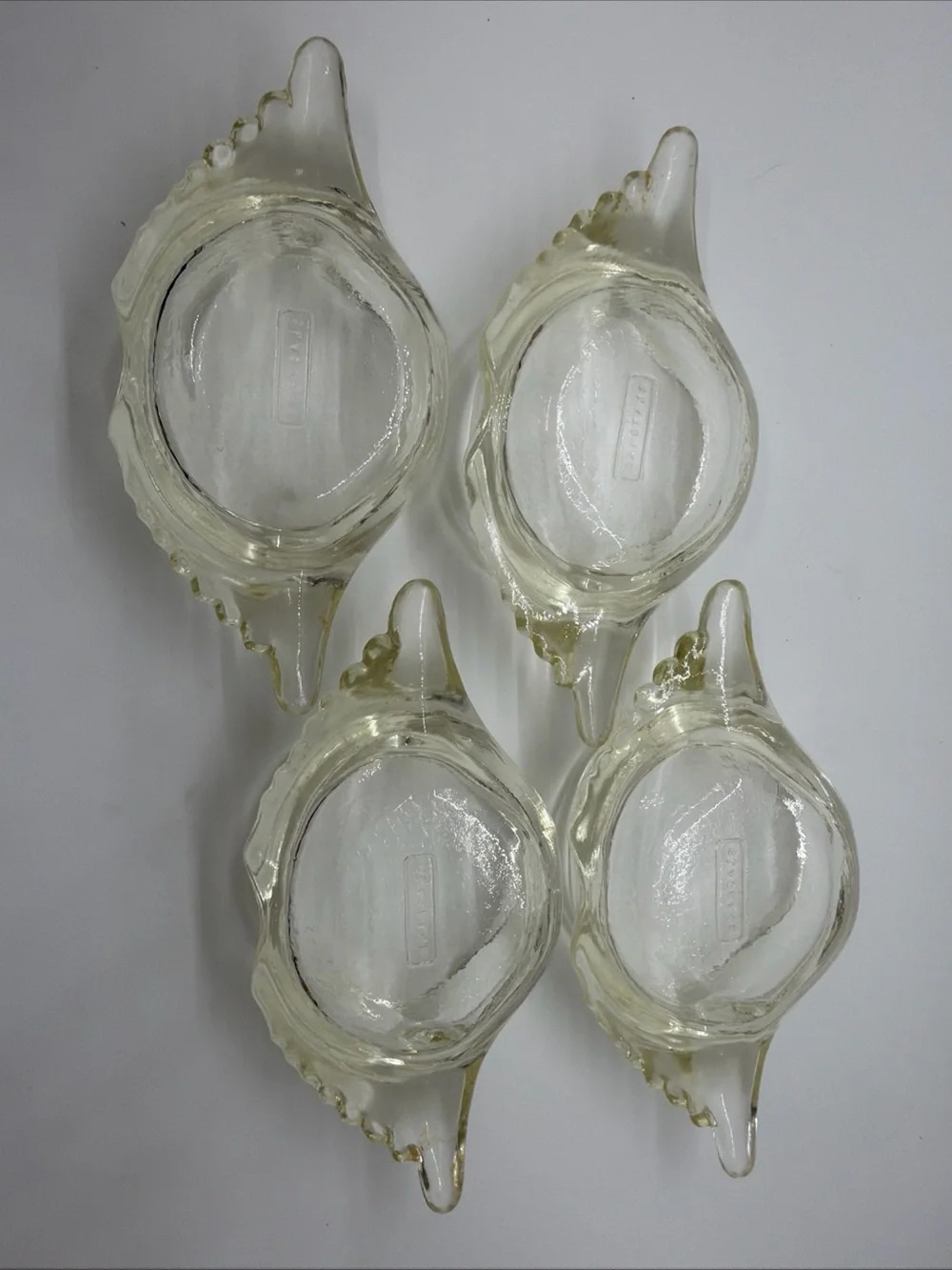 Vintage anchor hocking Clear Glass Imperial crab cakesServing Dishes